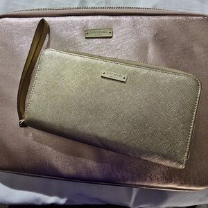 1 Gold Wallet and 1 Pink Laptop Kate Spade Set